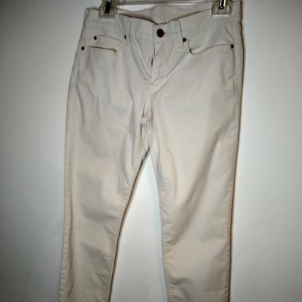 Legging Jean ,Ivory Cream Ultra Fine Corduroy, 27R